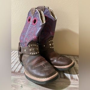 Pink and purple girls cowgirl boots
